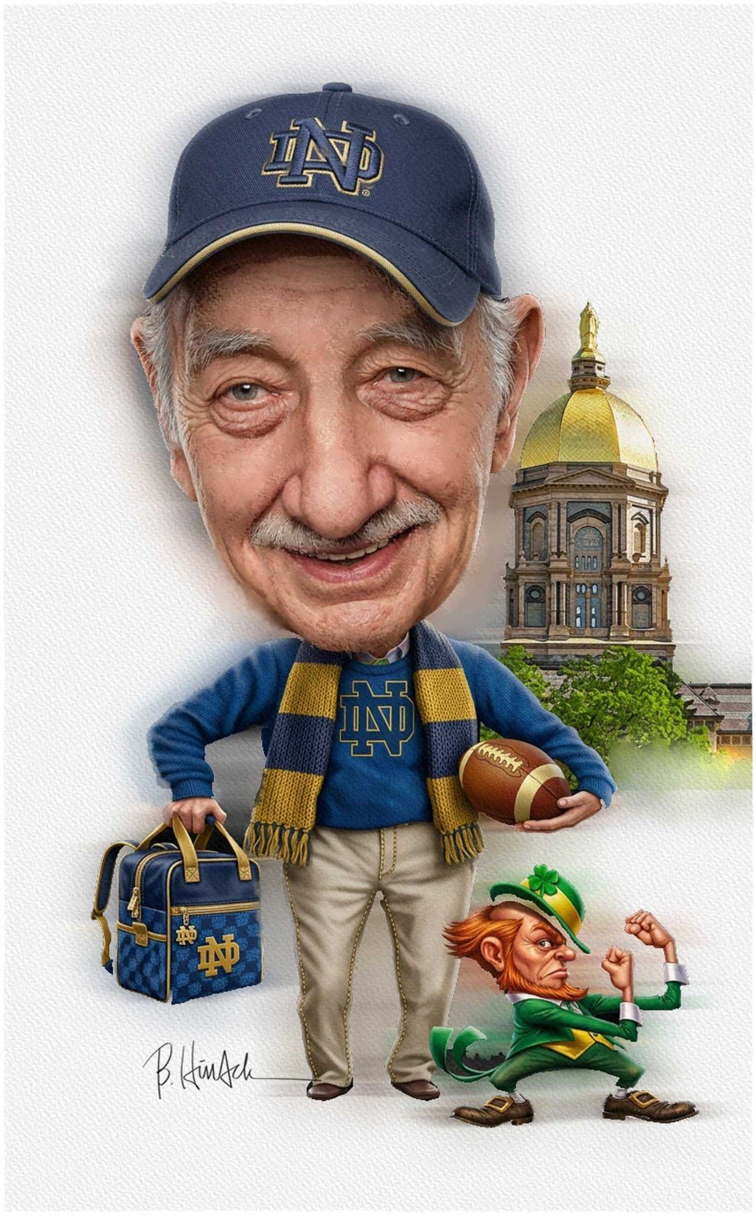 Bob Moore appears in a miniature scene full of personal details.