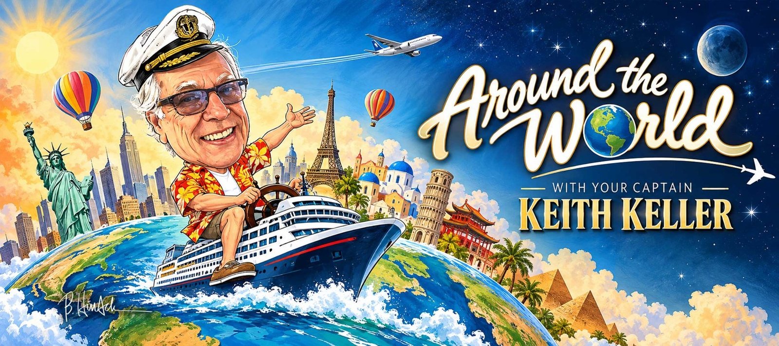 A travel-loving captain surrounded by the places and memories of a life at sea.