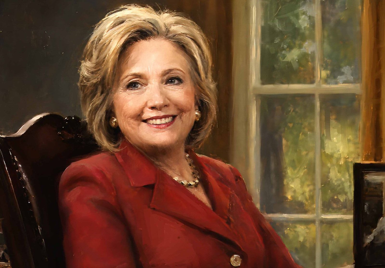 Portrait of Hillary Clinton.