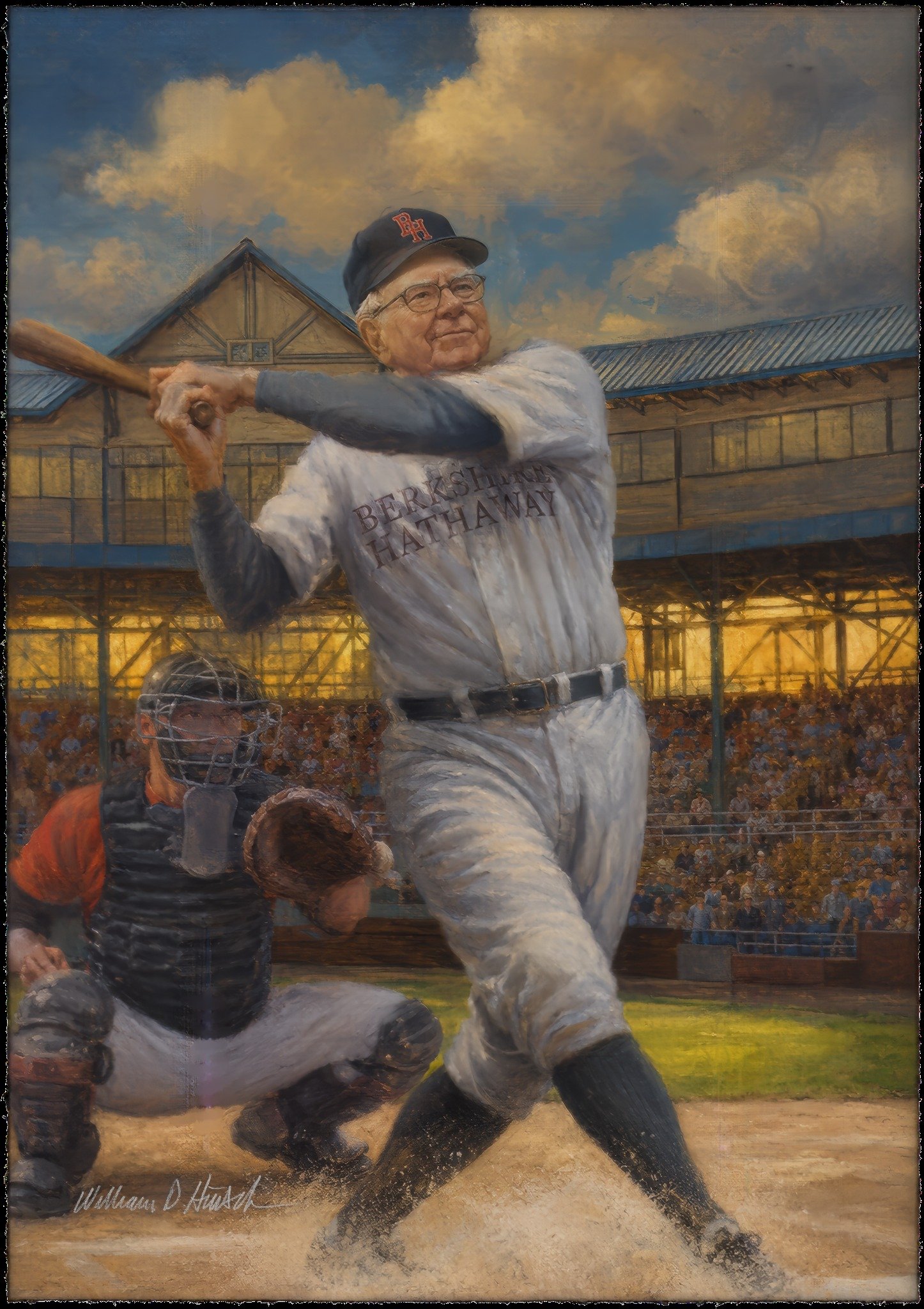 Concept portrait of Warren Buffett.